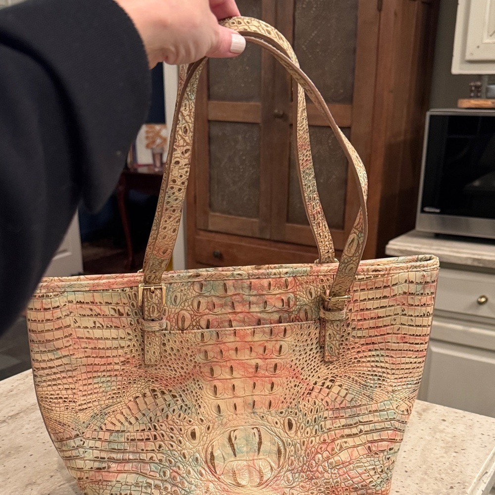 Brahmin Pastel Croc-Embossed Tote - Picture 3 of 7